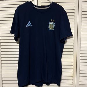 Adidas Leo Messi T-Shirt with the 2 stars on it in great shape and no holes XL